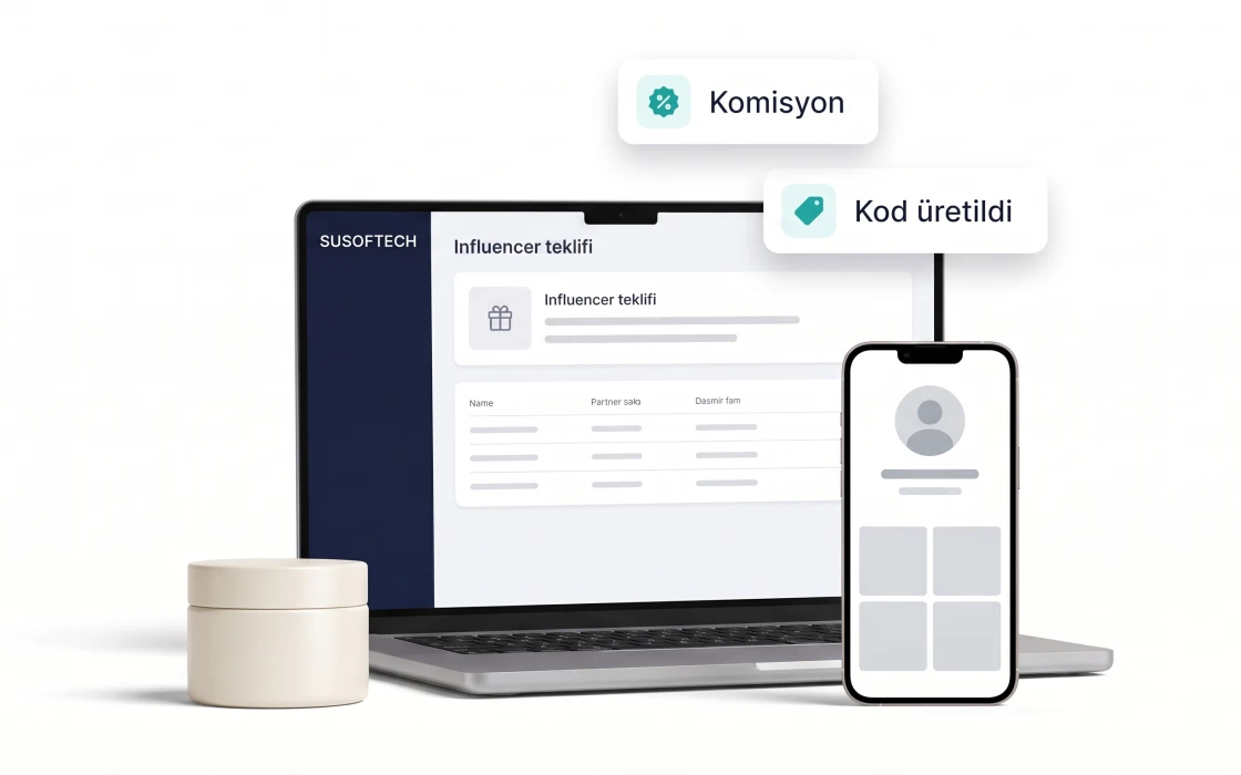 Influencer teklifi ekranı ve profil